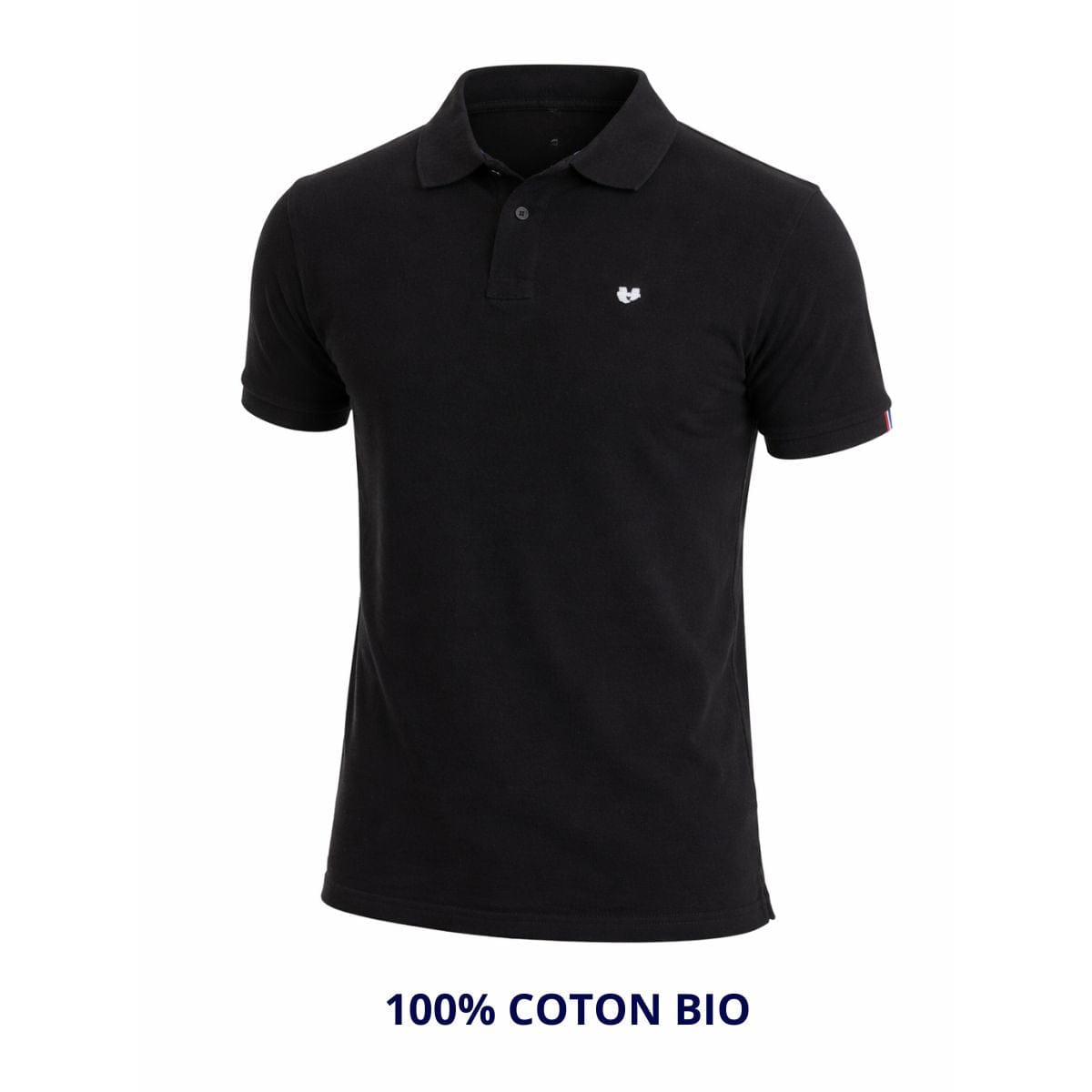 Polo noir made in France
