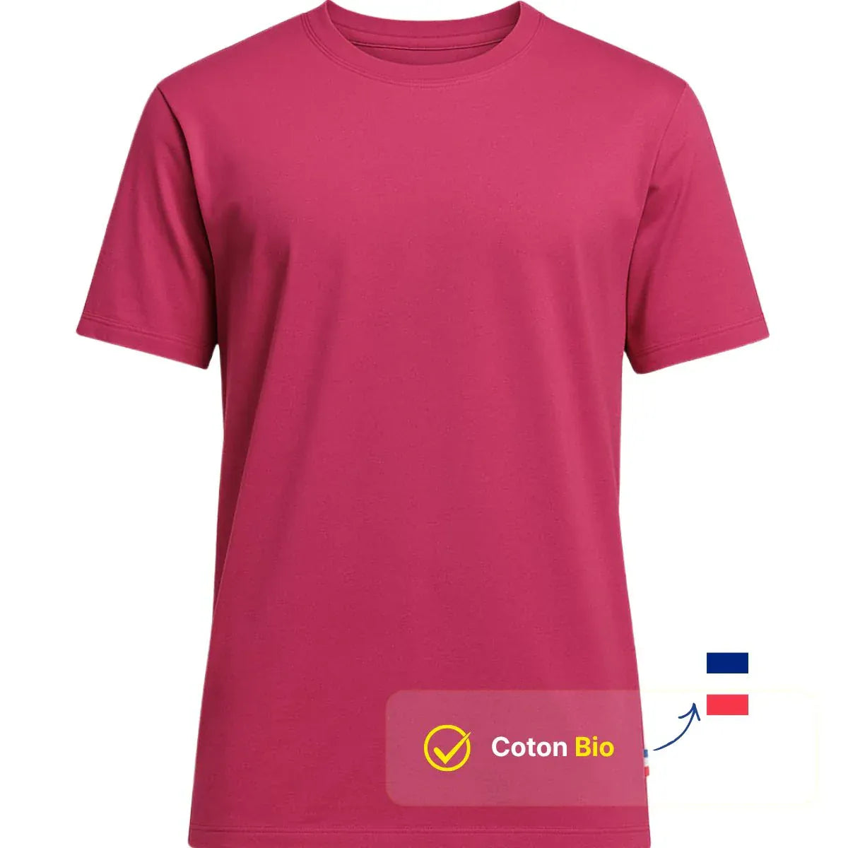 T-shirt Homme Rose | Fuchsia | Coton Bio