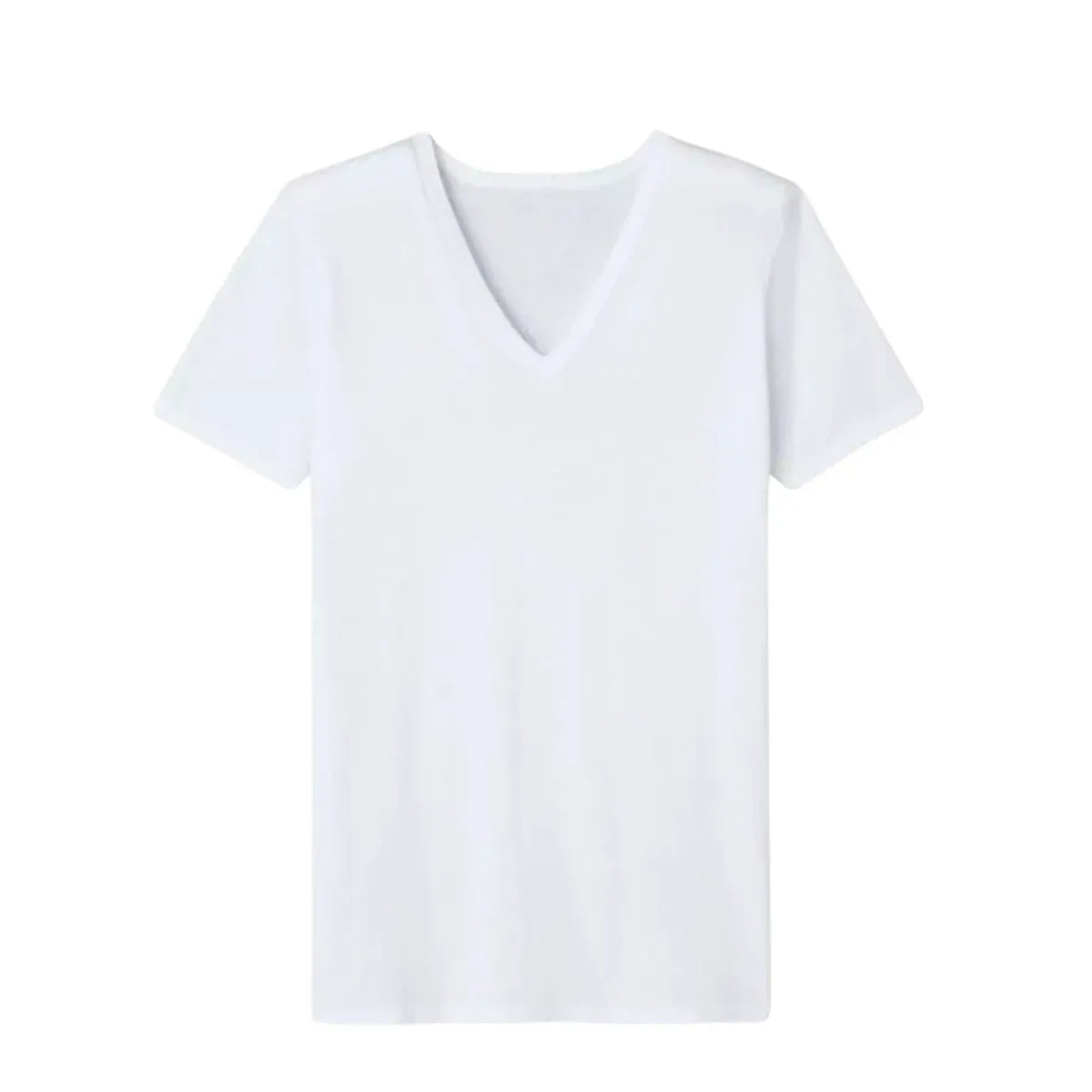 T-shirt homme Col V Blanc