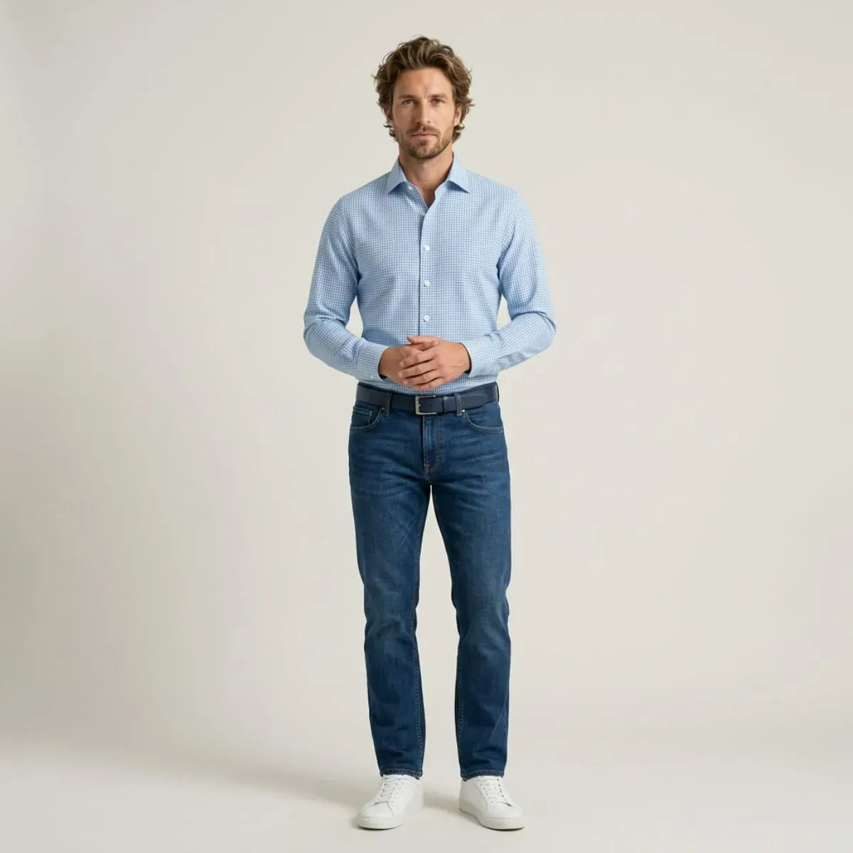 CHEMISE CARREAUX BLEU HOMME | CIEL - Chemise française
