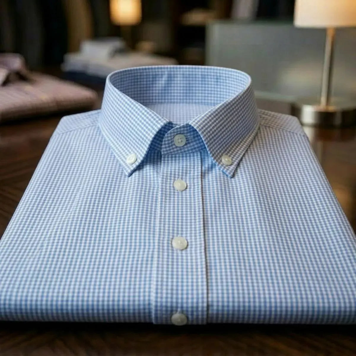 CHEMISE CARREAUX BLEU HOMME | CIEL - Chemise française