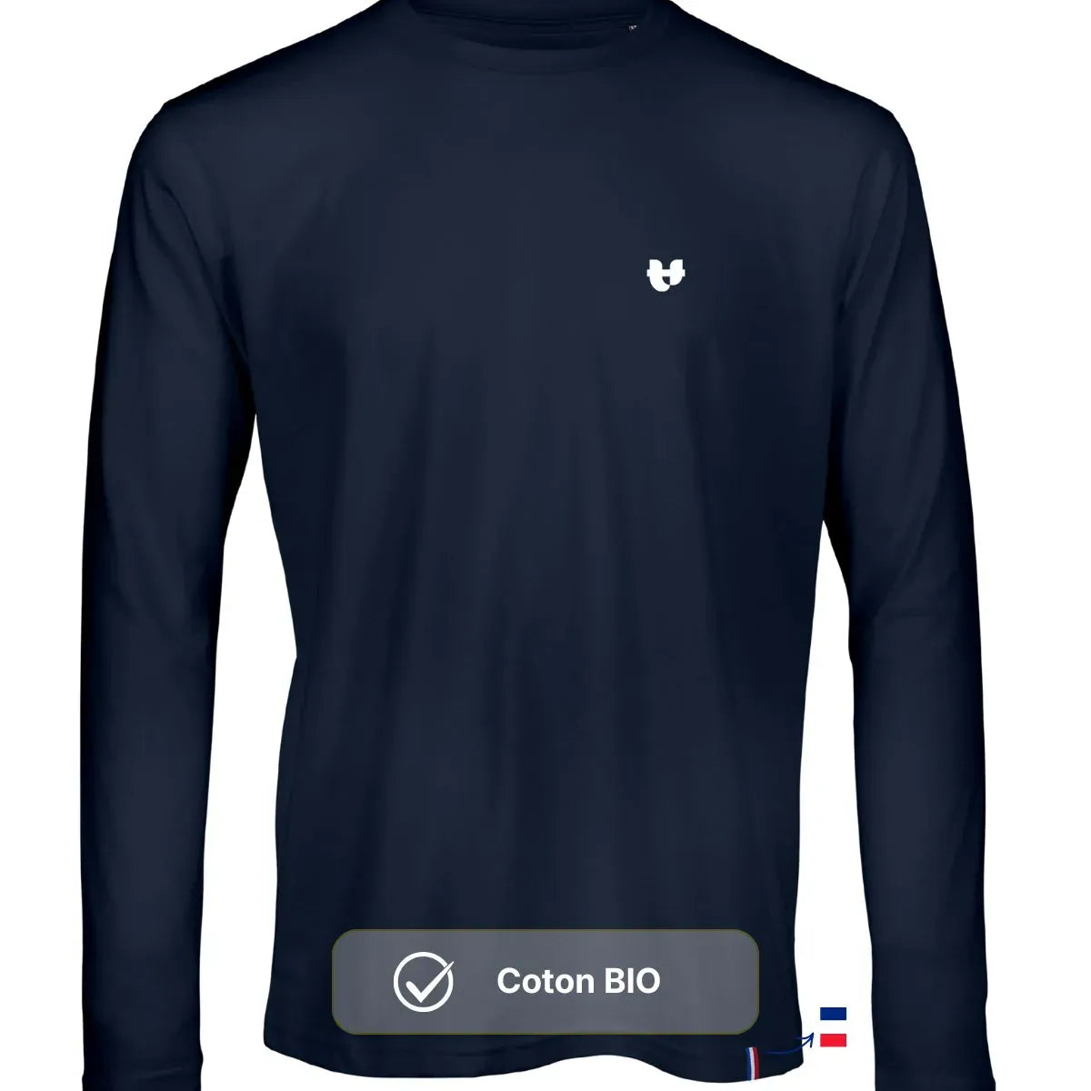 T shirt manche longue Marine | Coeur TEMP