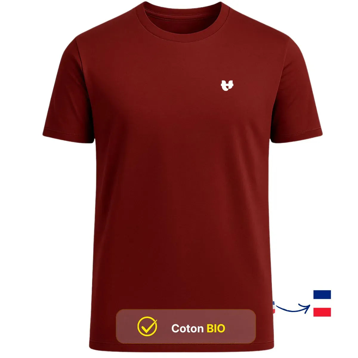T-shirt Homme Bordeaux | COEUR TEMP