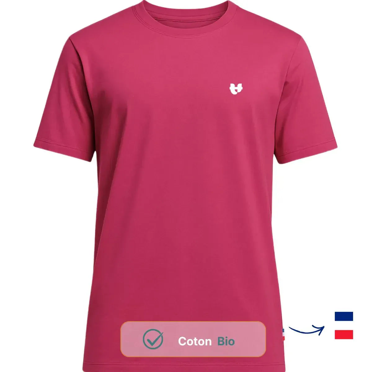 T-shirt Homme Rose Fuchsia | Coeur TEMP