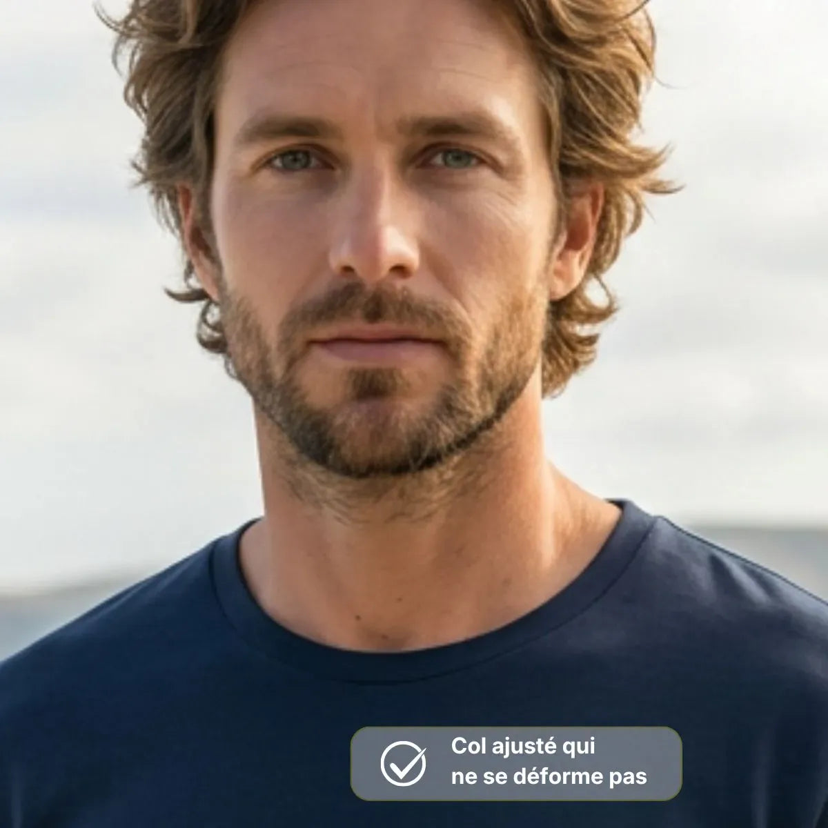 T shirt manche longue Marine | PALABA TEMP