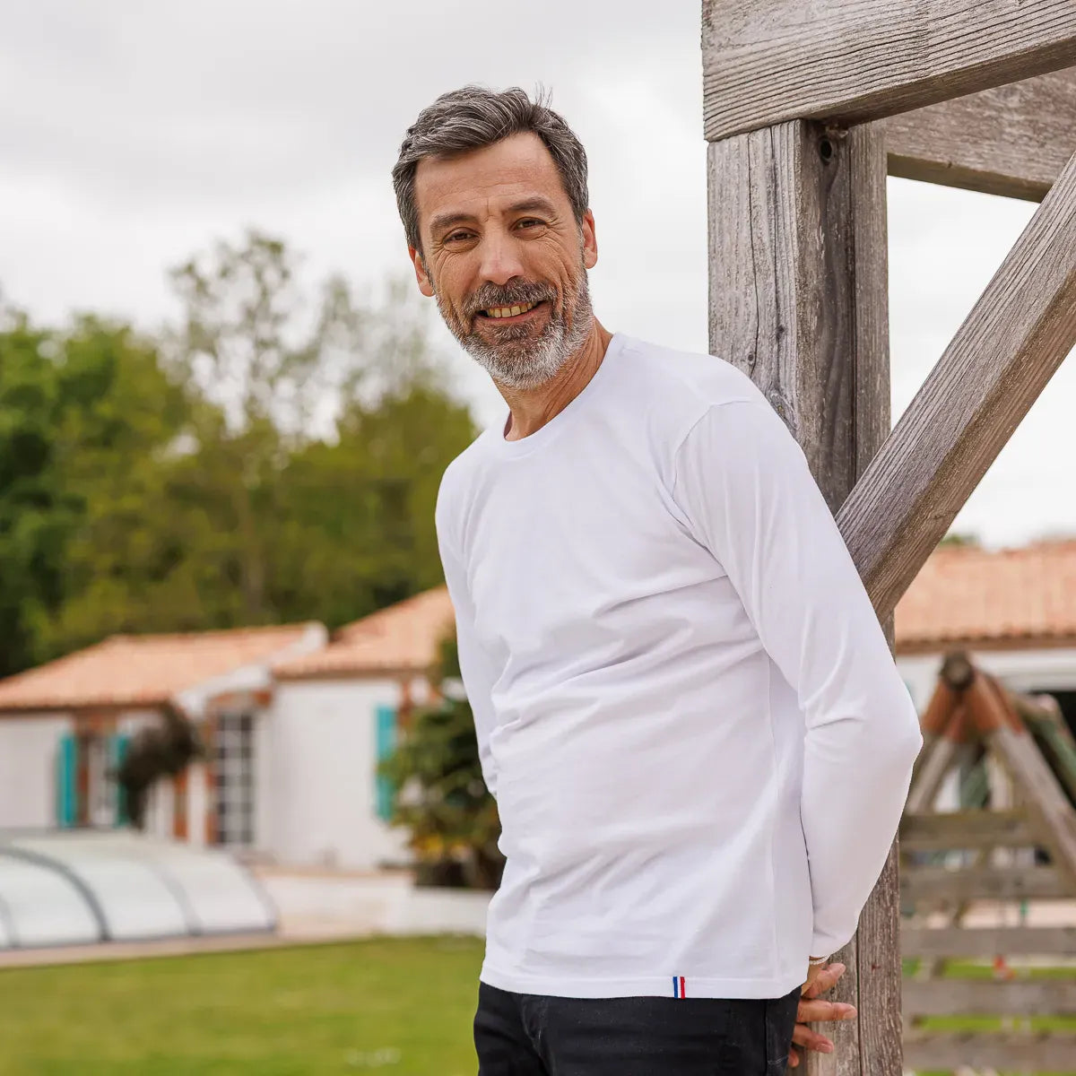 T shirt manche longue blanc | PALABA TEMP