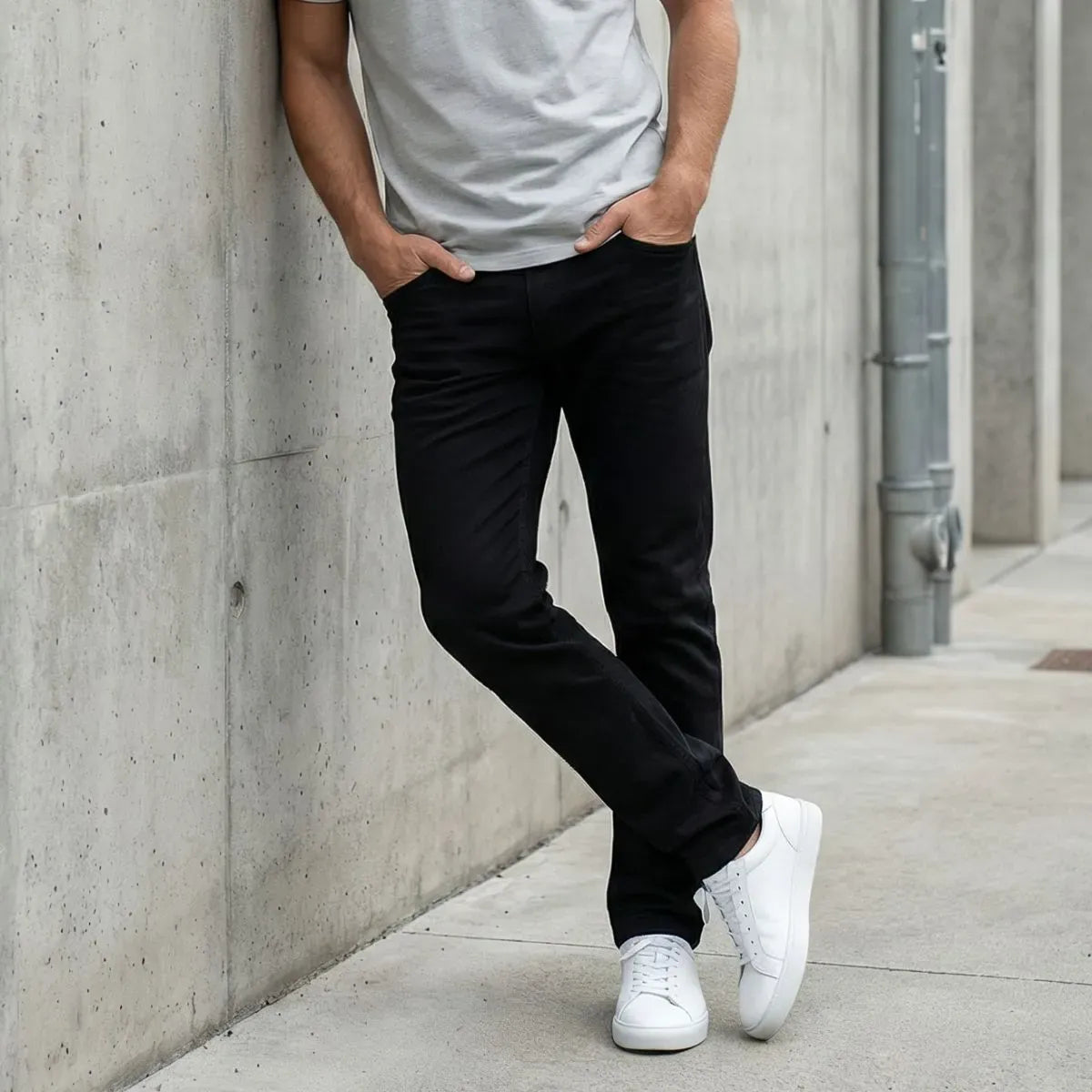 Jean straight homme | Noir coupe droite - JEAN