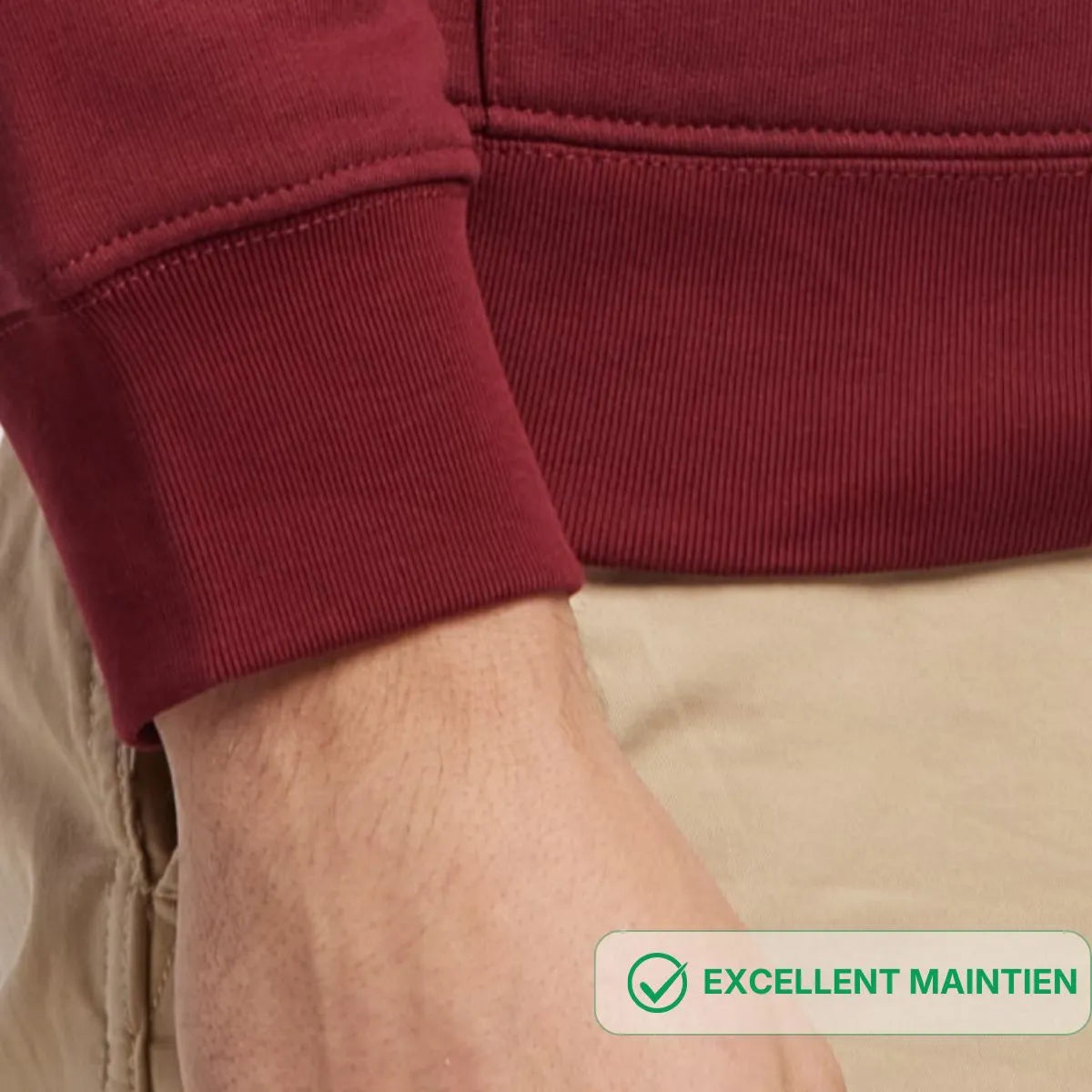 Sweat bordeaux homme