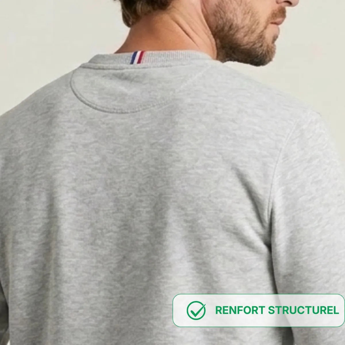 Sweat sans capuche gris homme PALABA