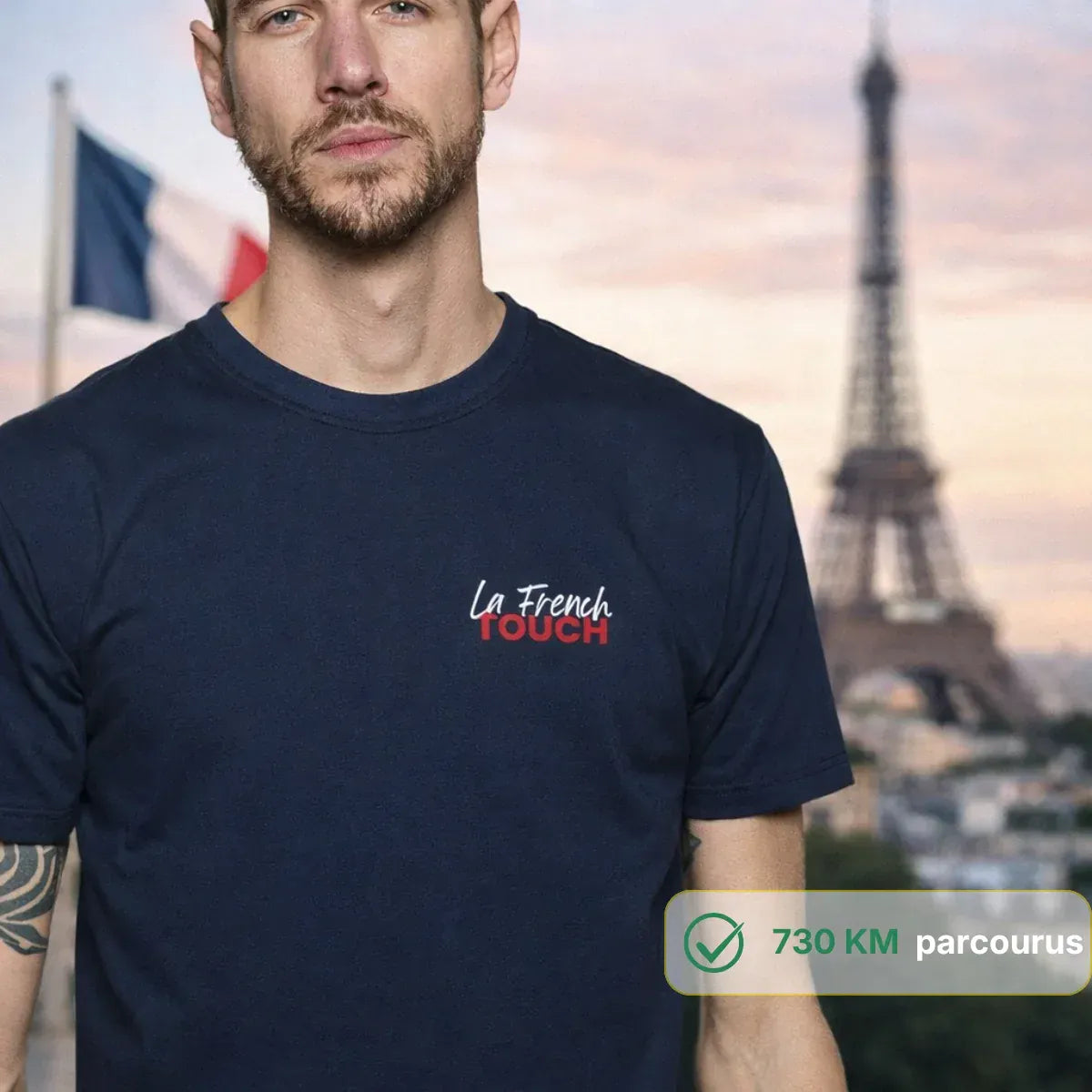 T-shirt Homme Bleu | French Touch Cœur