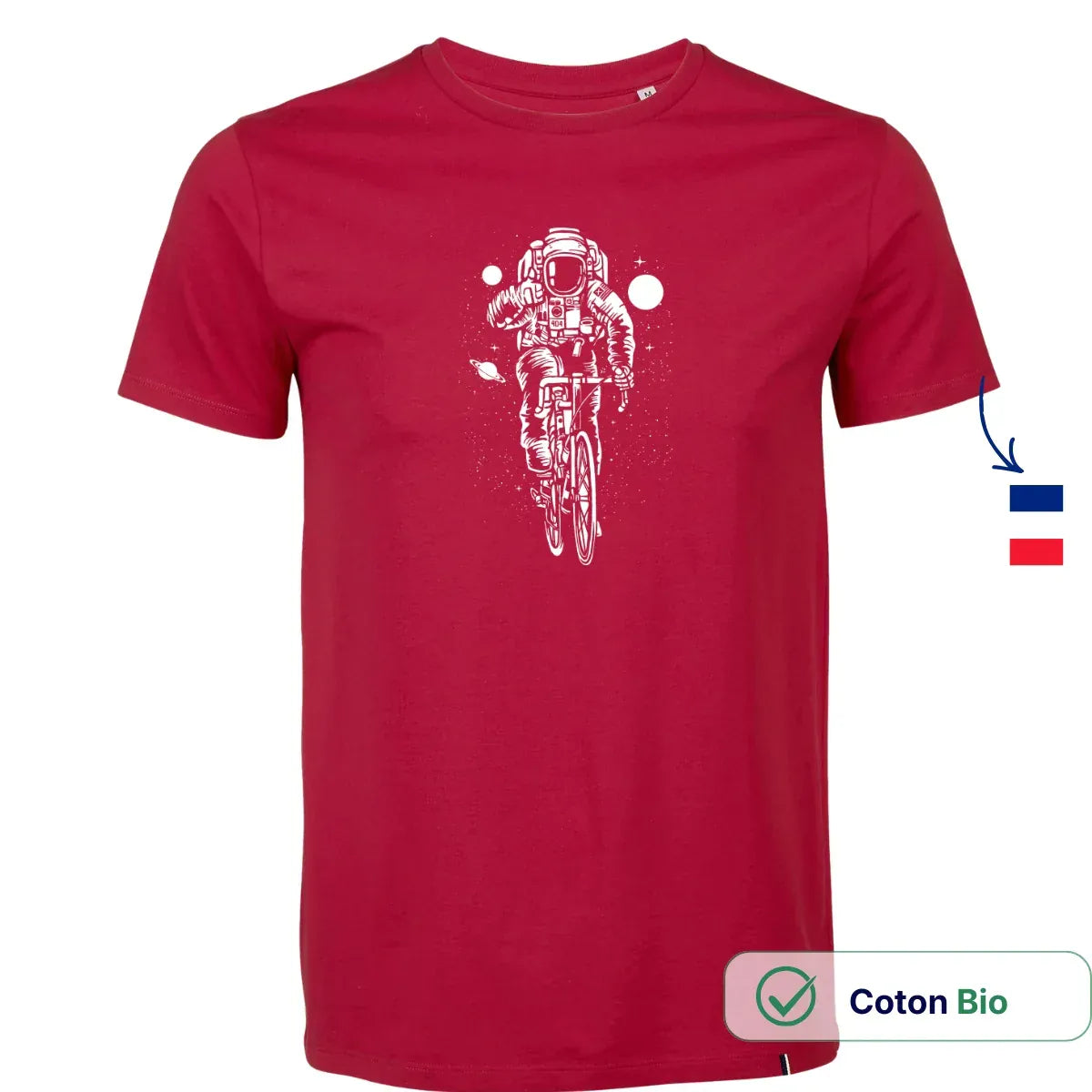T Shirt Homme Rouge | Astronaute