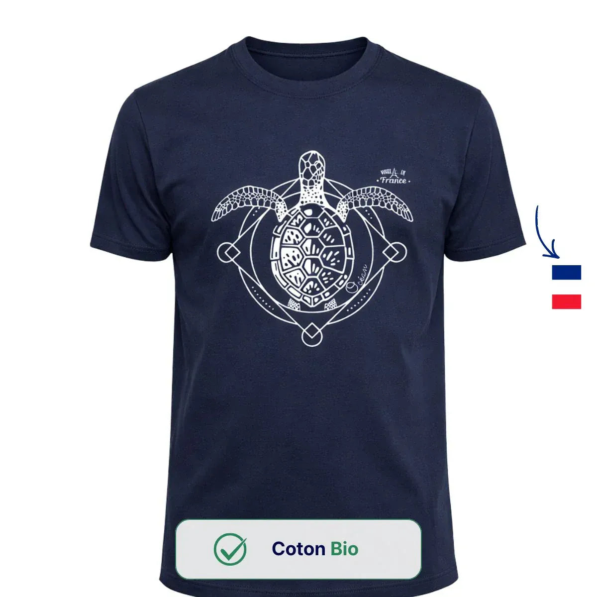 T-shirt Homme bleu | Tortue