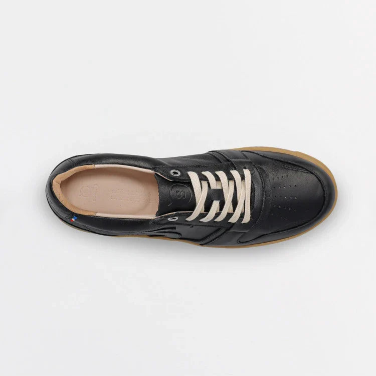 Basket cuir française Belis Noire