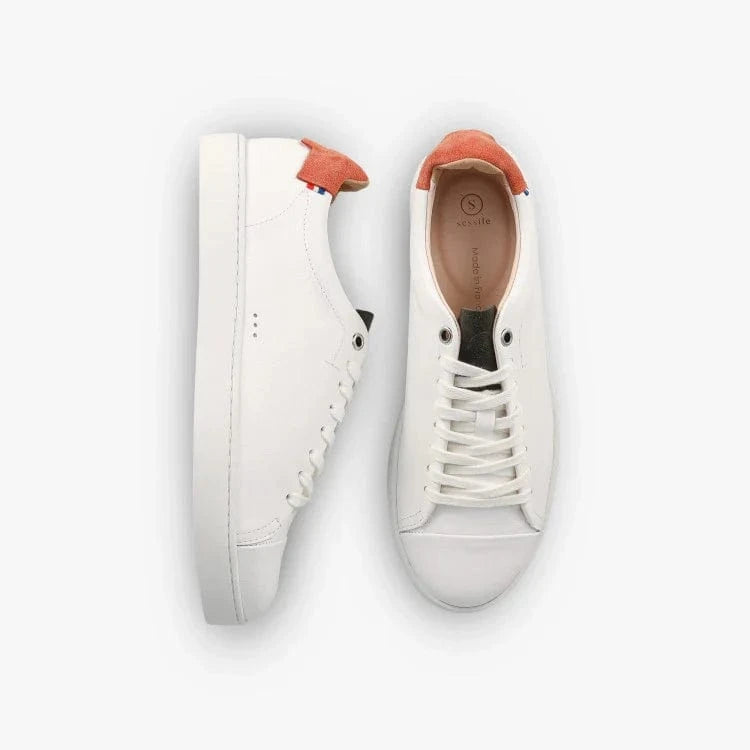 Basket française Abelia Blanc Orange Kaki