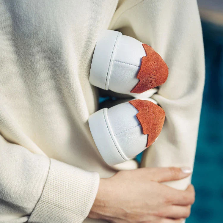 Basket française Abelia Blanc Orange Kaki