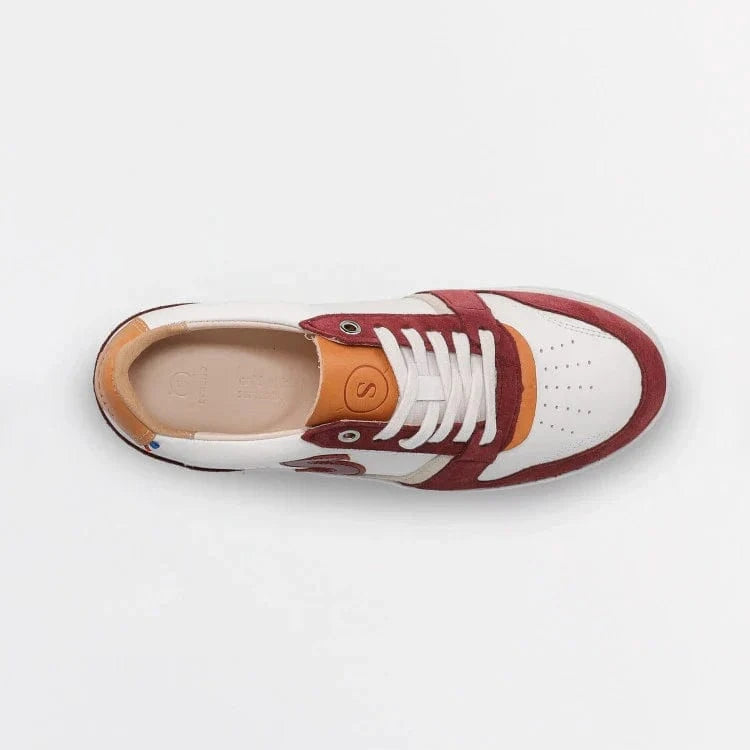 Basket française Belis Blanc Bordeaux