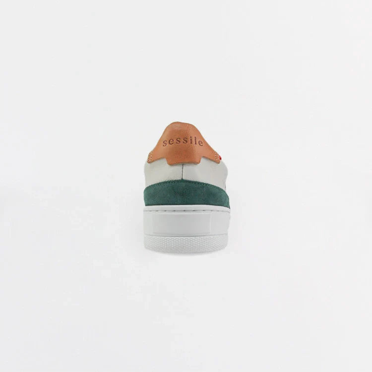 Basket française Belis Creme Vert