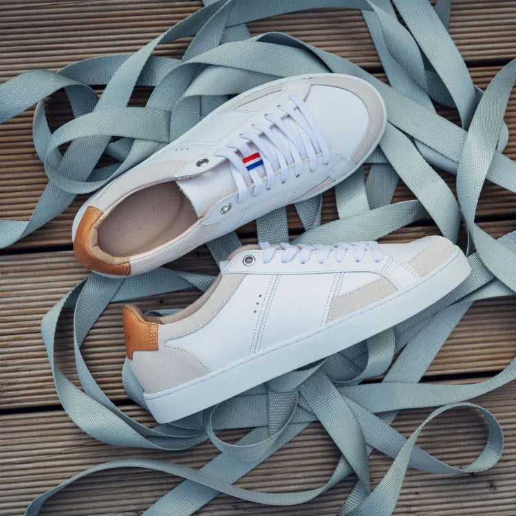 Basket française Hiba Blanc Beige