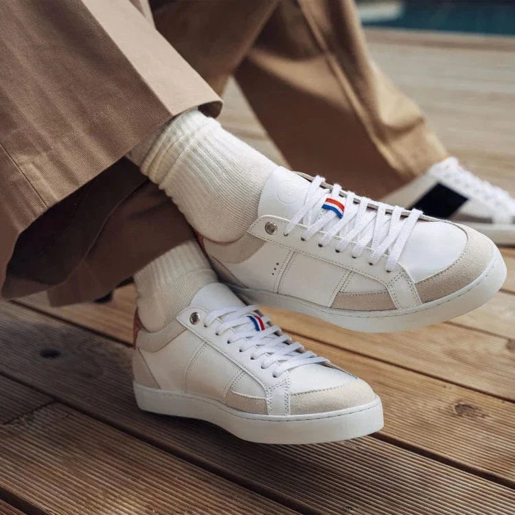 Basket française Hiba Blanc Beige