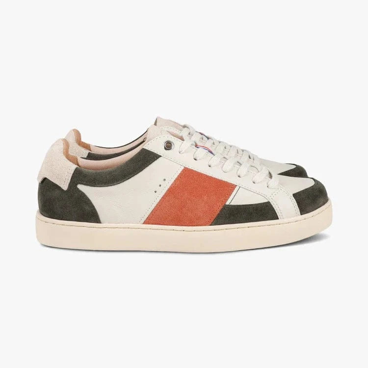 Basket française Hiba Crème Orange Kaki