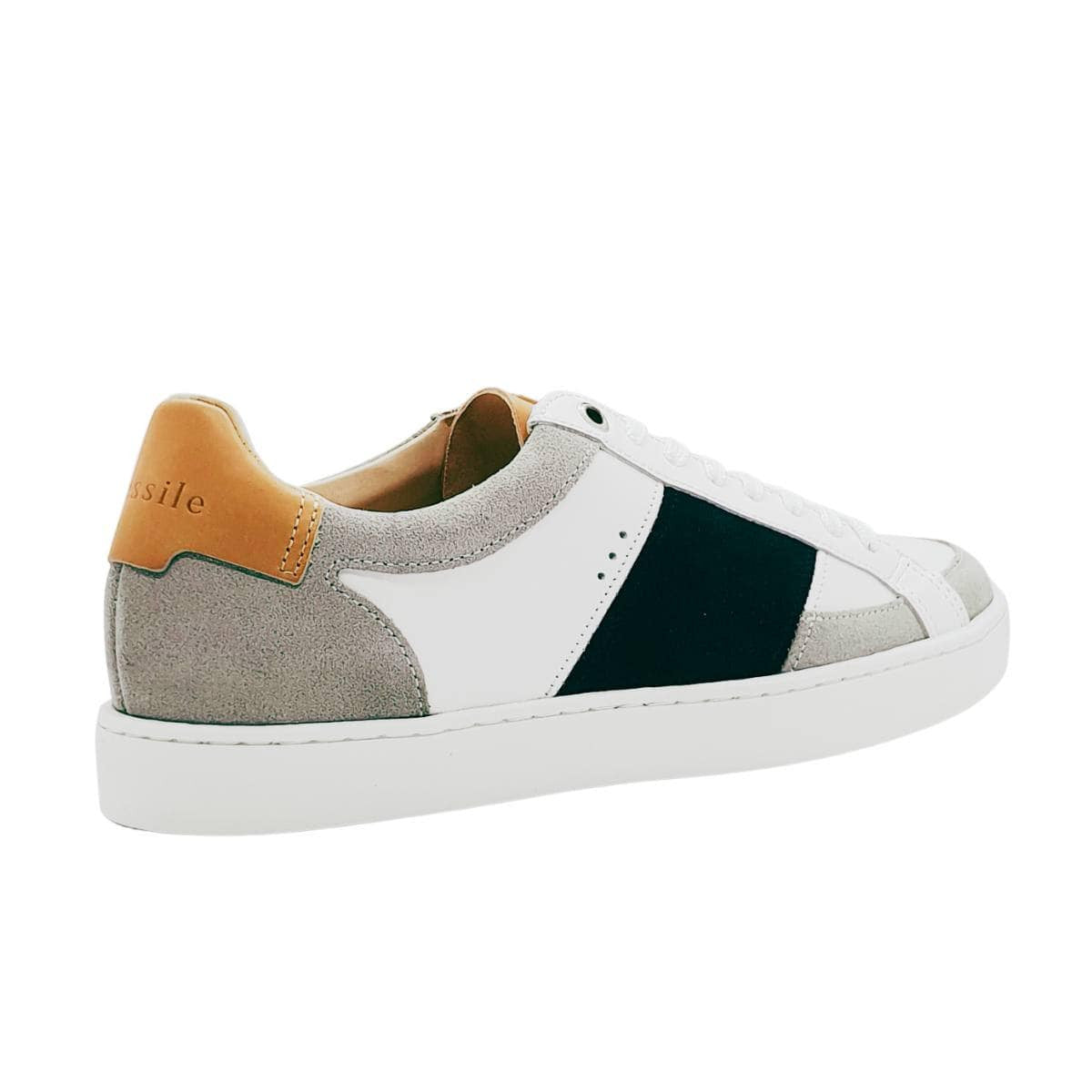basket en cuir pour homme blanche et noir