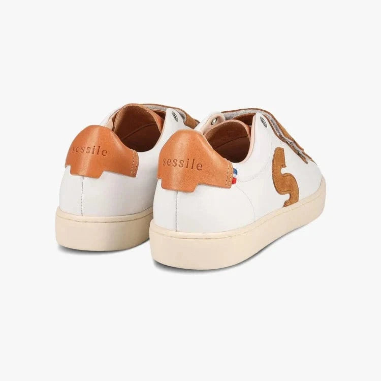 Basket française Spiréa Blanc Camel