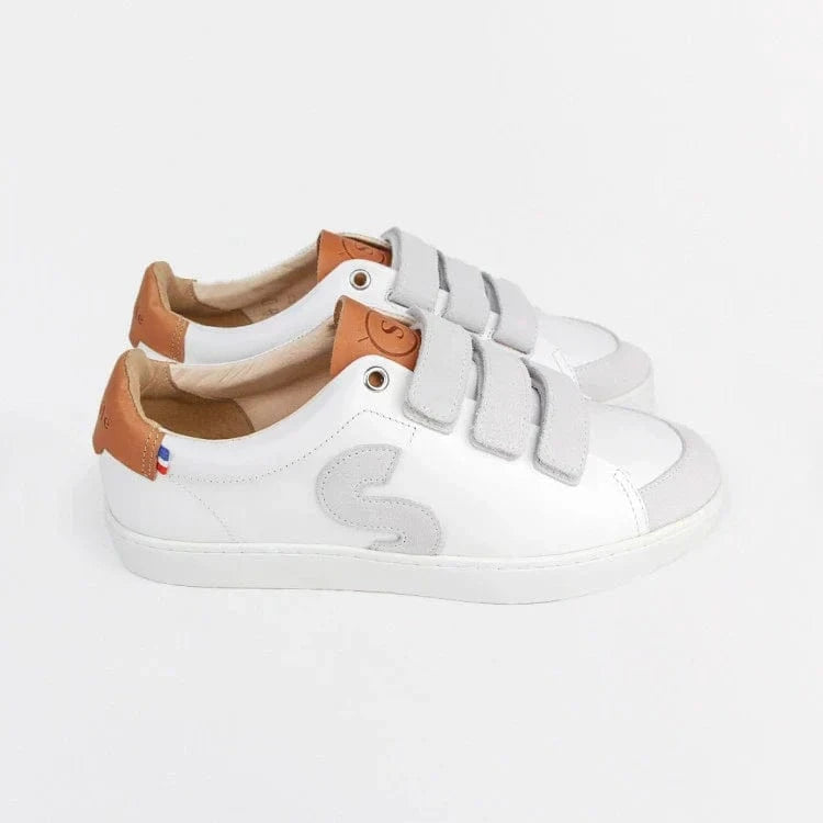 Basket française Spiréa Blanc Gris