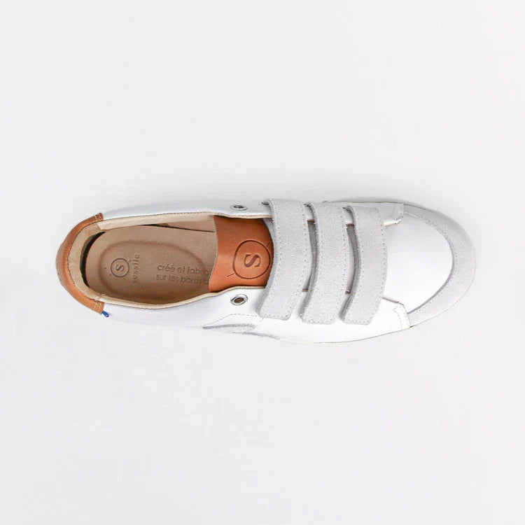 Basket française Spiréa Blanc Gris