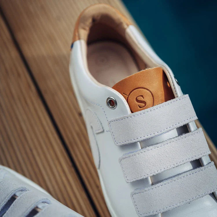 Basket française Spiréa Blanc Gris