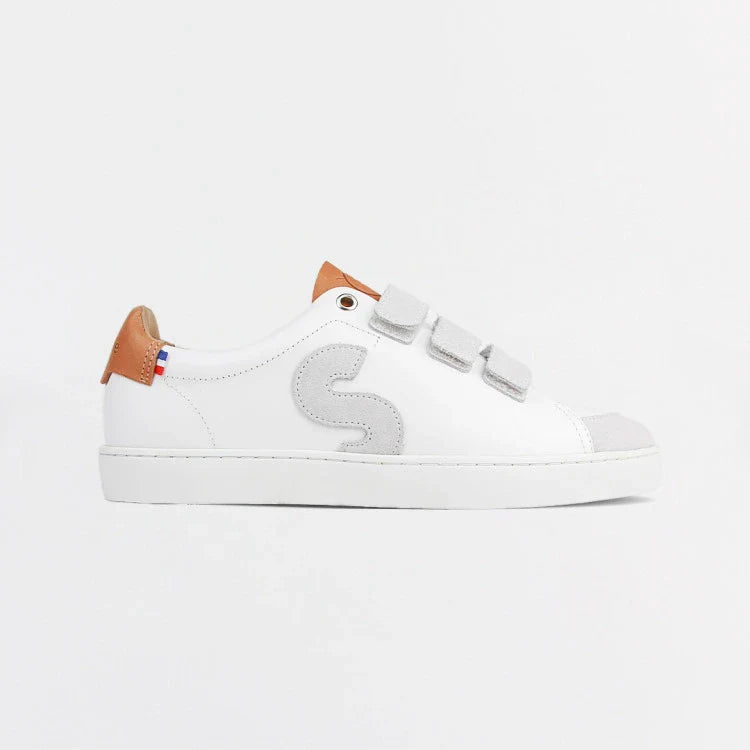 Basket française Spiréa Blanc Gris