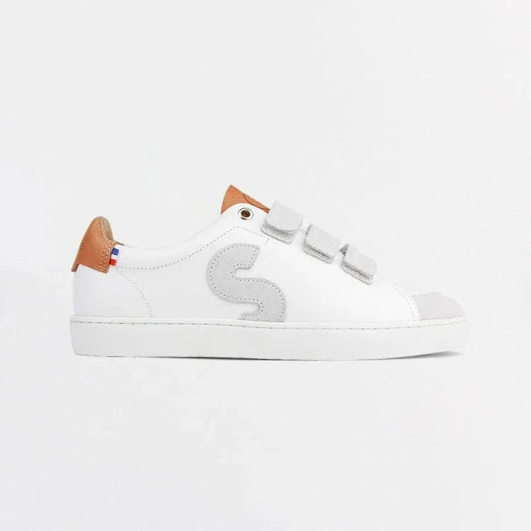 Basket française Spiréa Blanc Gris