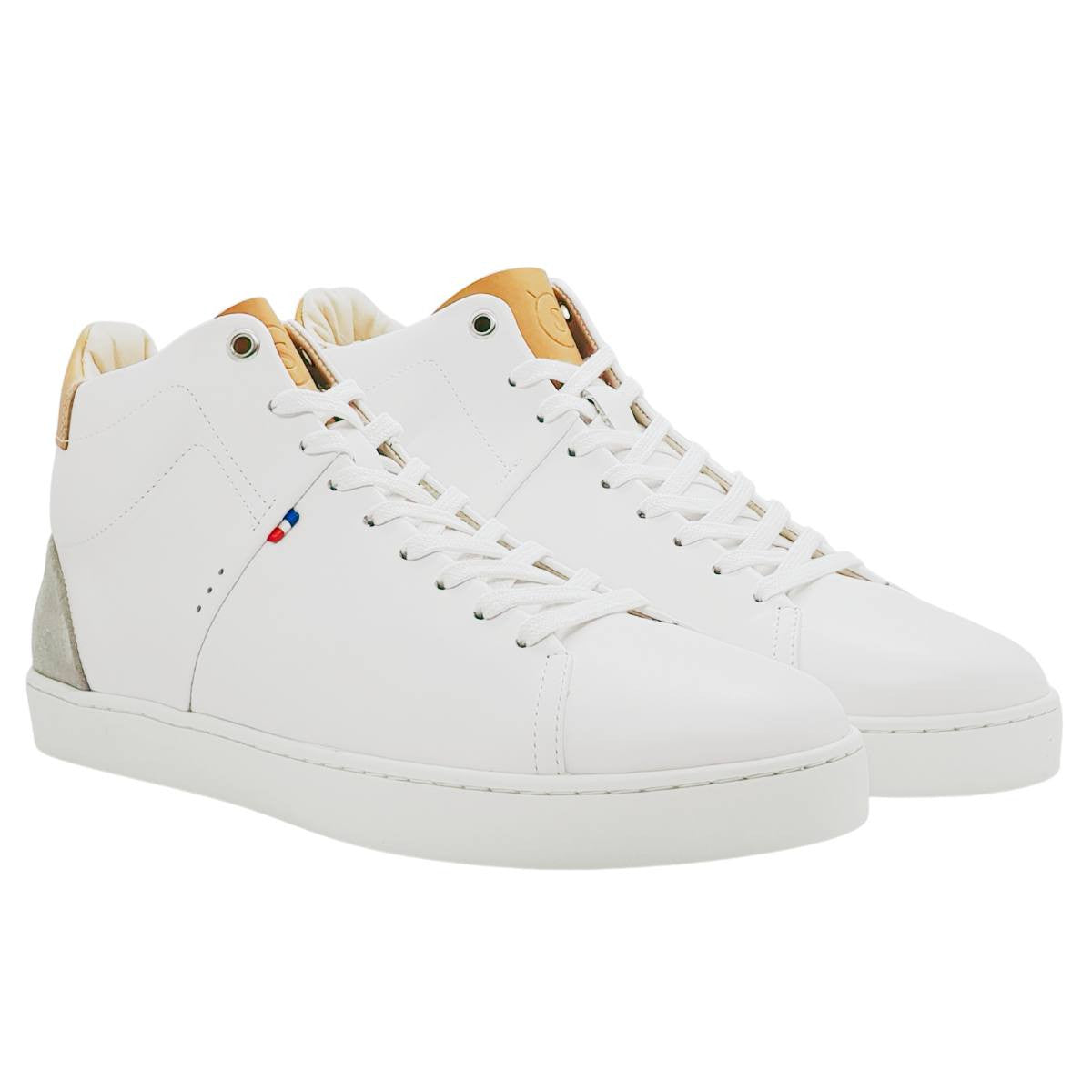 basket haute pour femme blanche en cuir