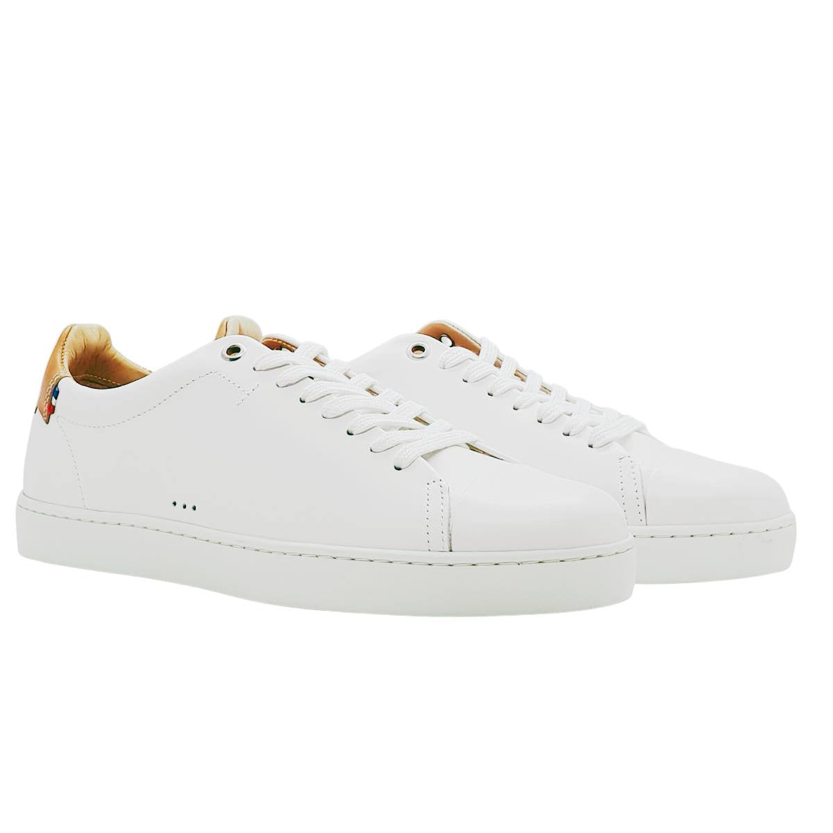 basket blanche pour femme en cuir blanche