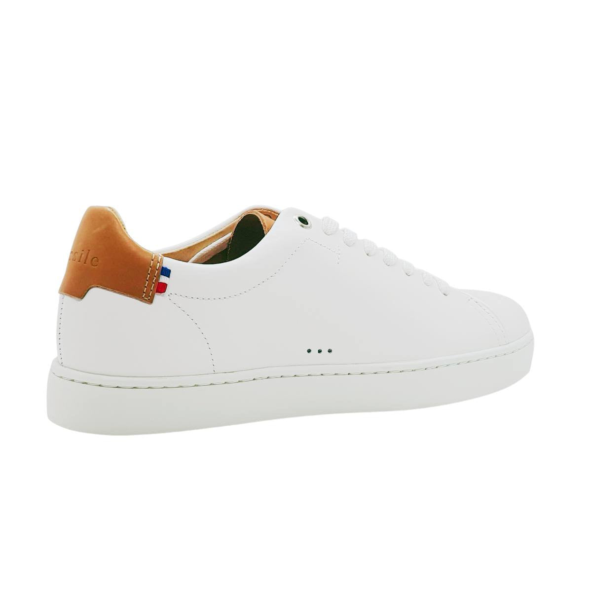 basket blanche pour femme en cuir blanche