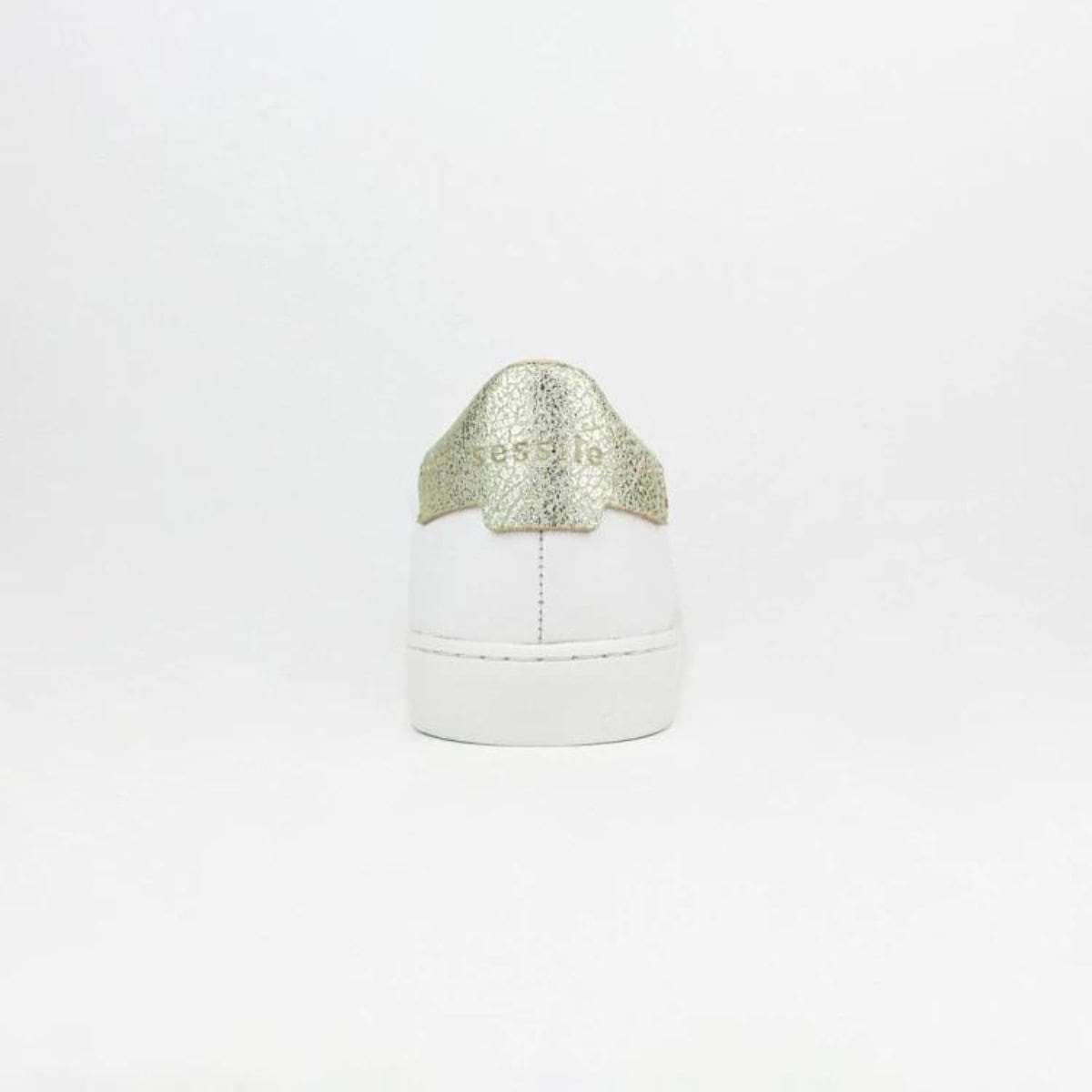 basket blanche en cuir pour femme