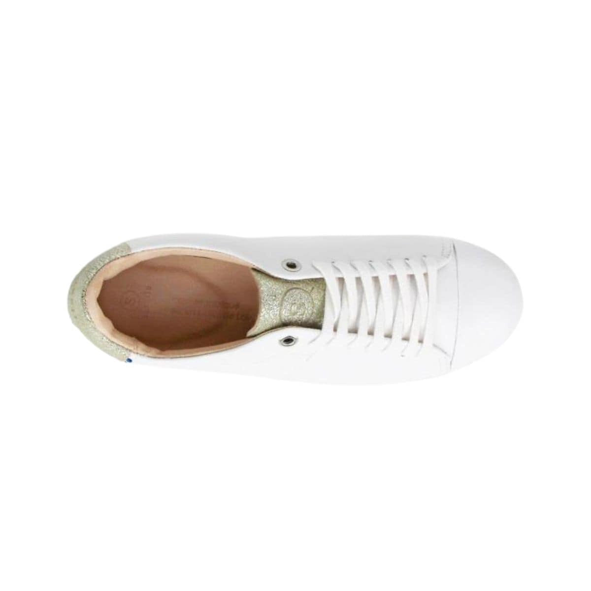 basket blanche en cuir pour femme