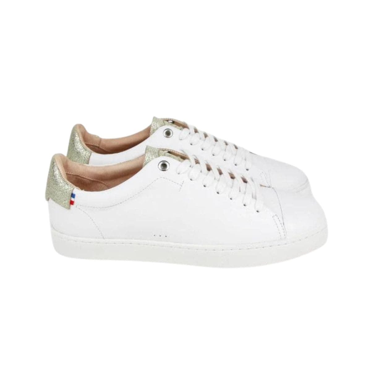 basket blanche en cuir pour femme