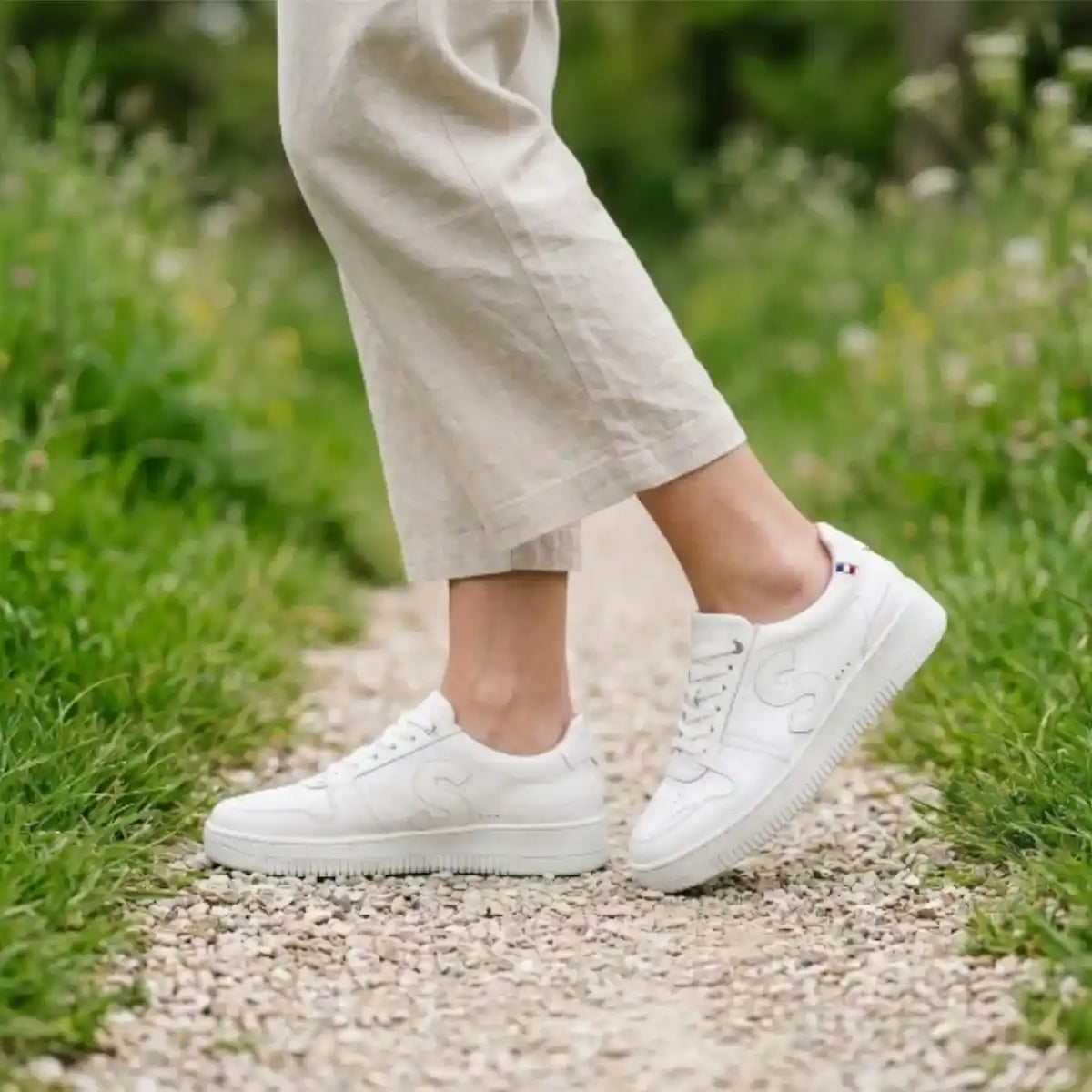Basket blanche femme en cuir | PALABA