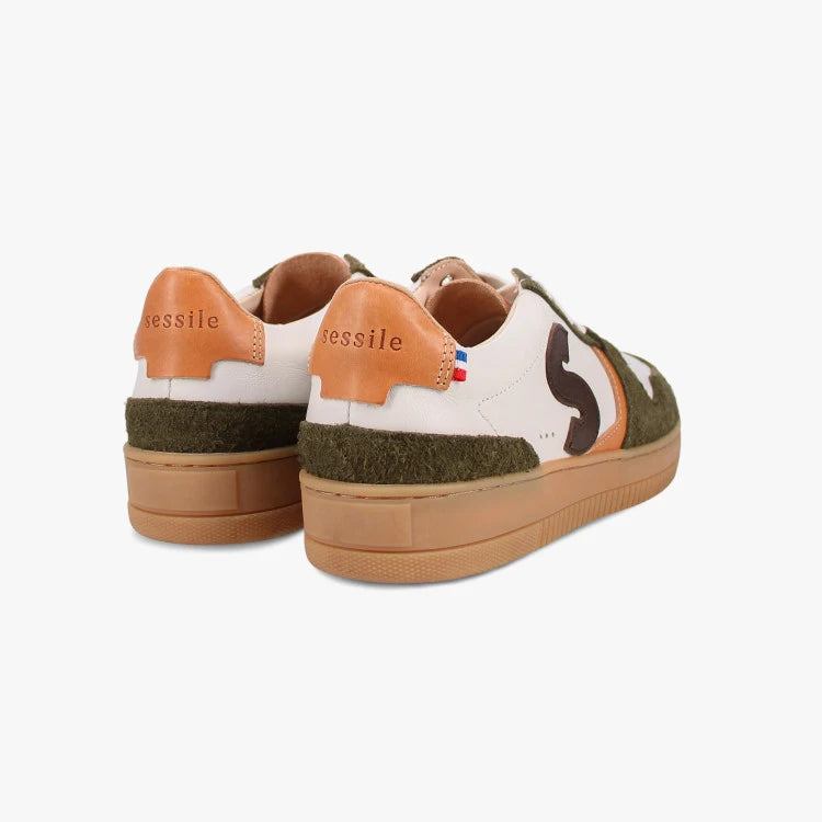 Basket Belis Crème Marron Kaki