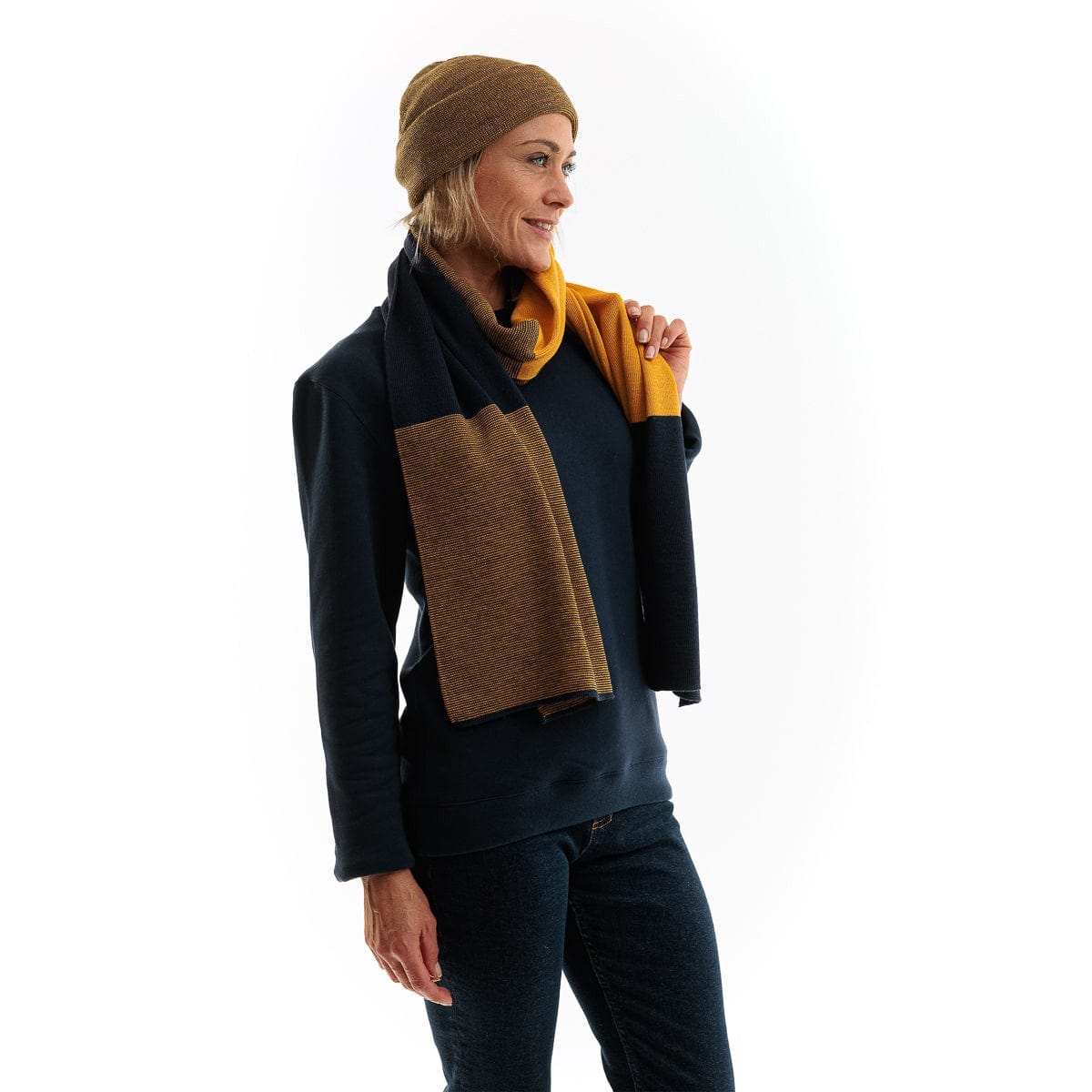 Bonnet femme en laine couleur Tournesol