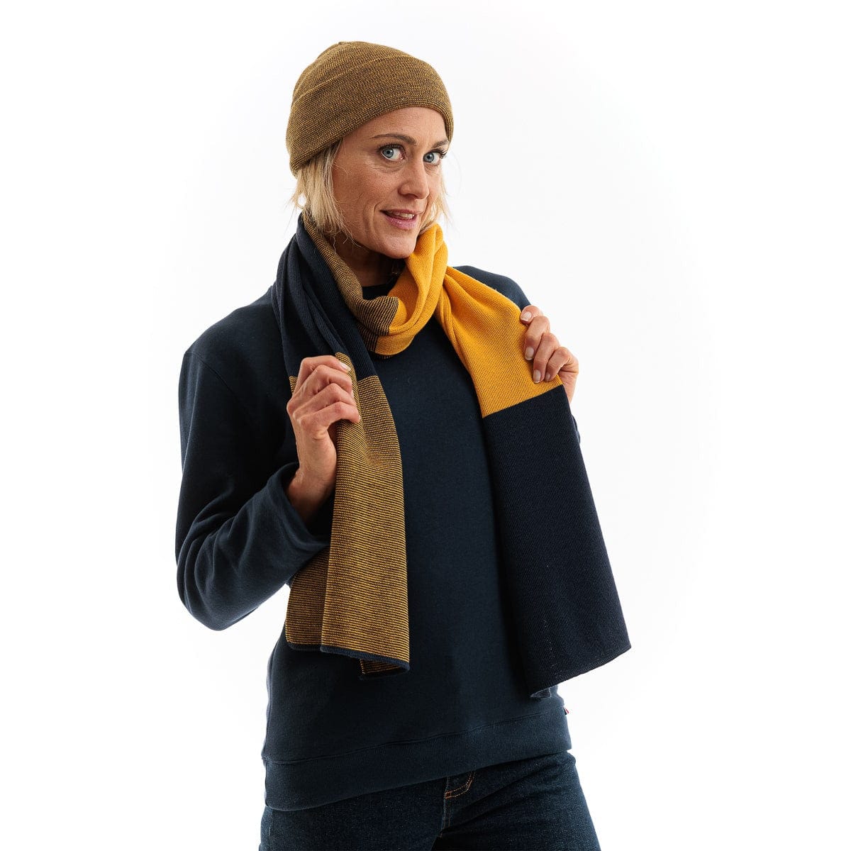 Bonnet femme en laine couleur Tournesol