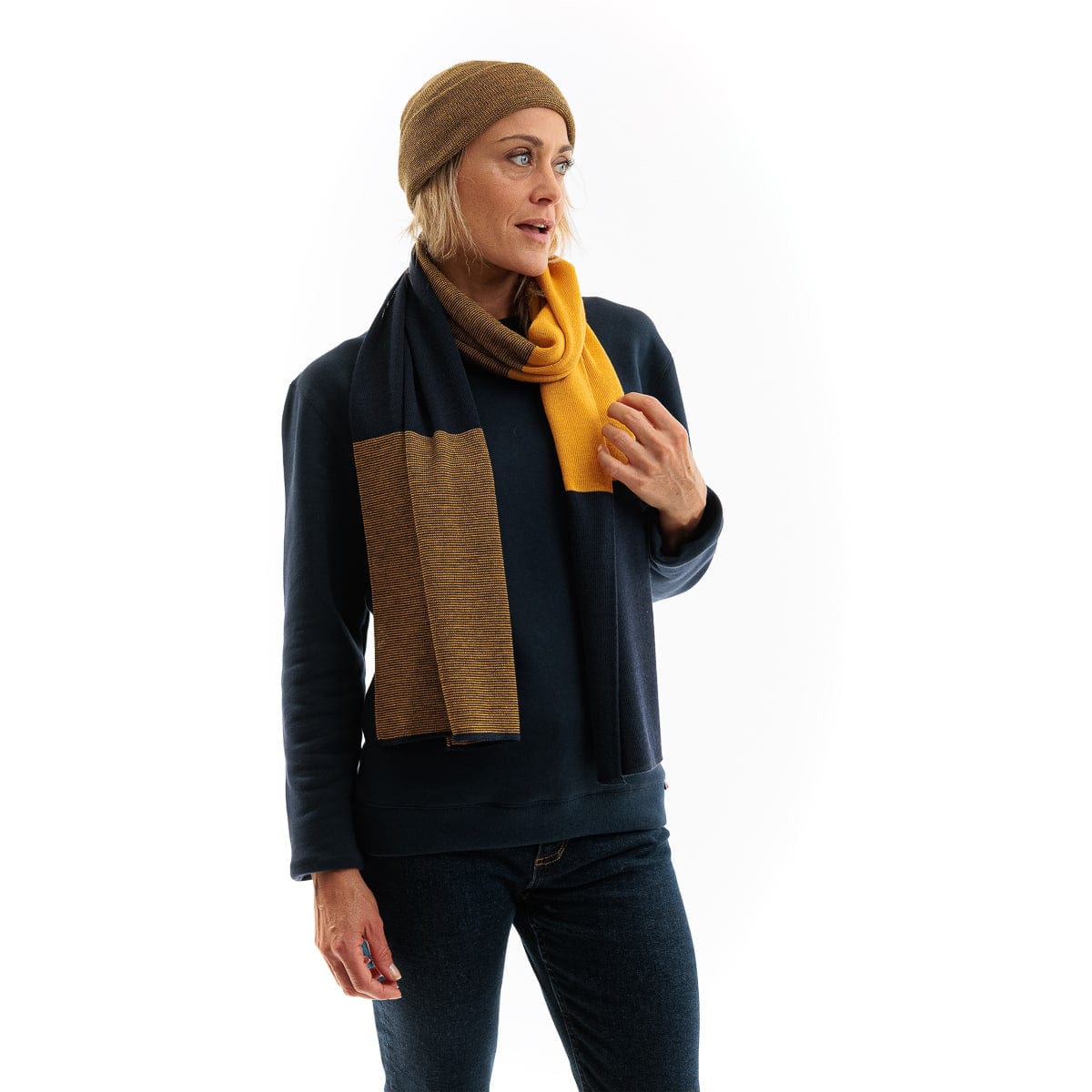 Bonnet femme en laine couleur Tournesol