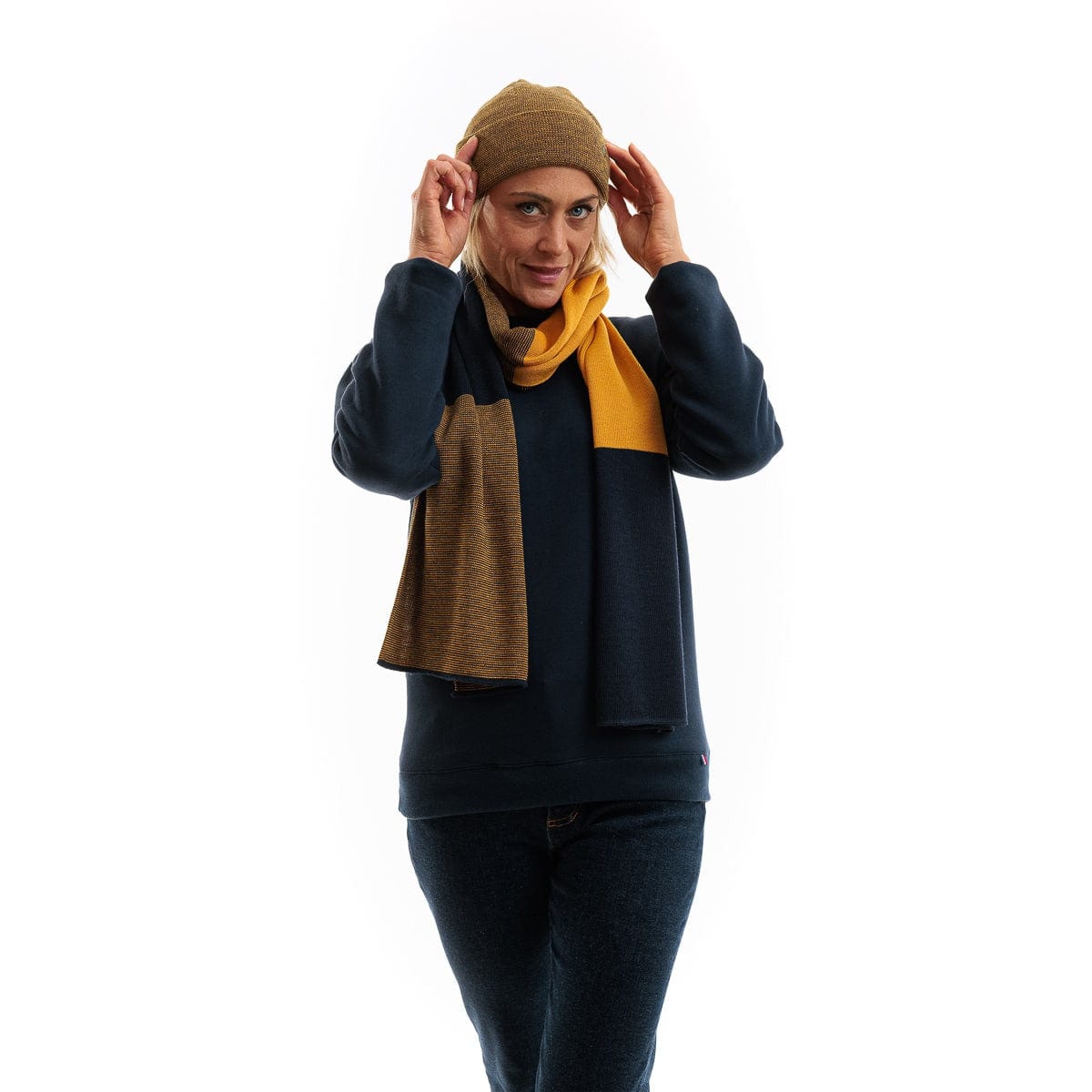 Bonnet femme en laine couleur Tournesol