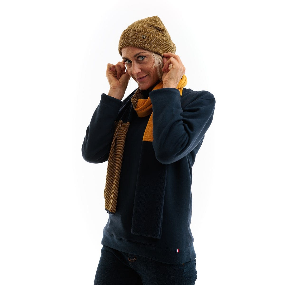 Bonnet femme en laine couleur Tournesol