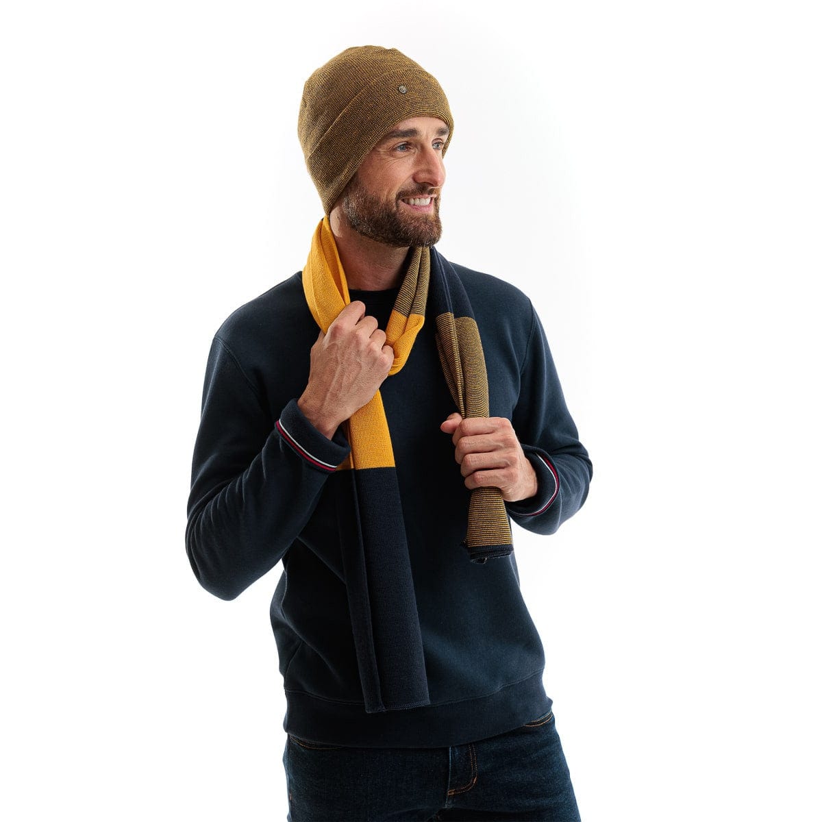 Bonnet homme en laine couleur Tournesol