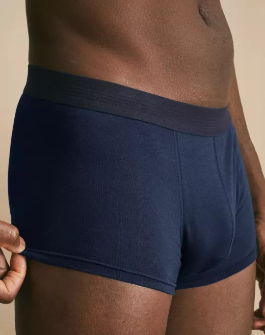 LOT DE 3 BOXERS COULEUR BLEU MARINE MADE IN FRANCE EN COTON BIO