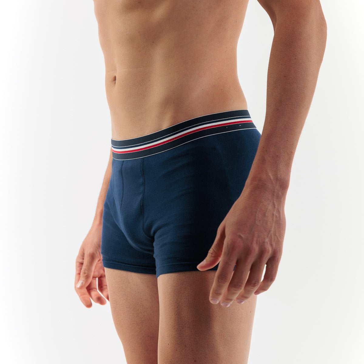 Le boxer homme bleu marine en coton bio