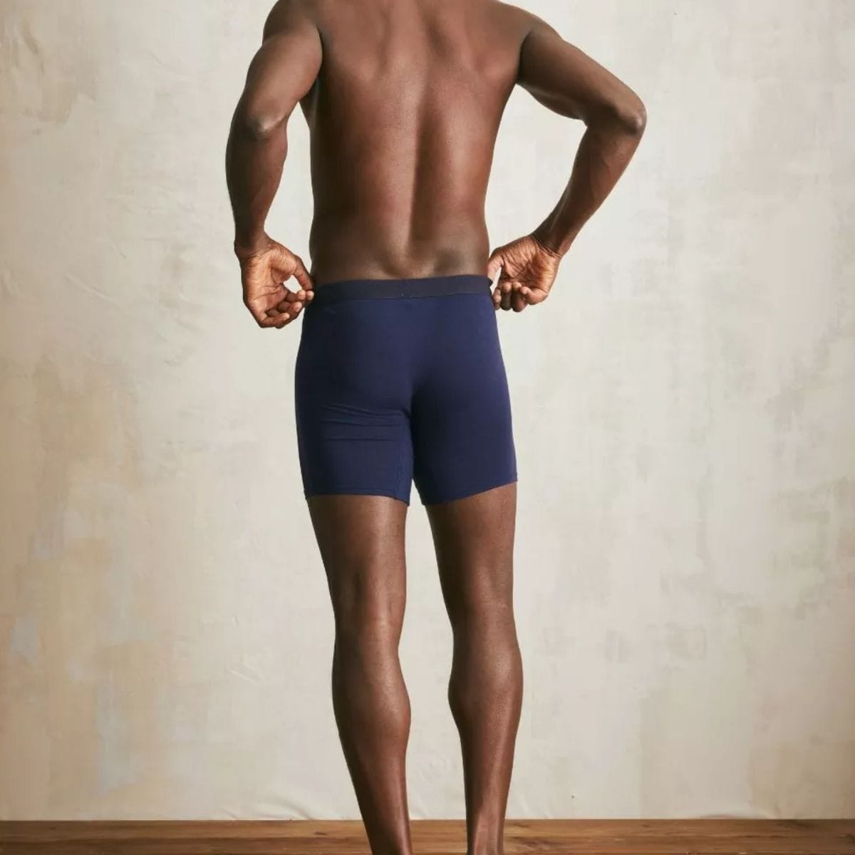 Boxer long homme marine