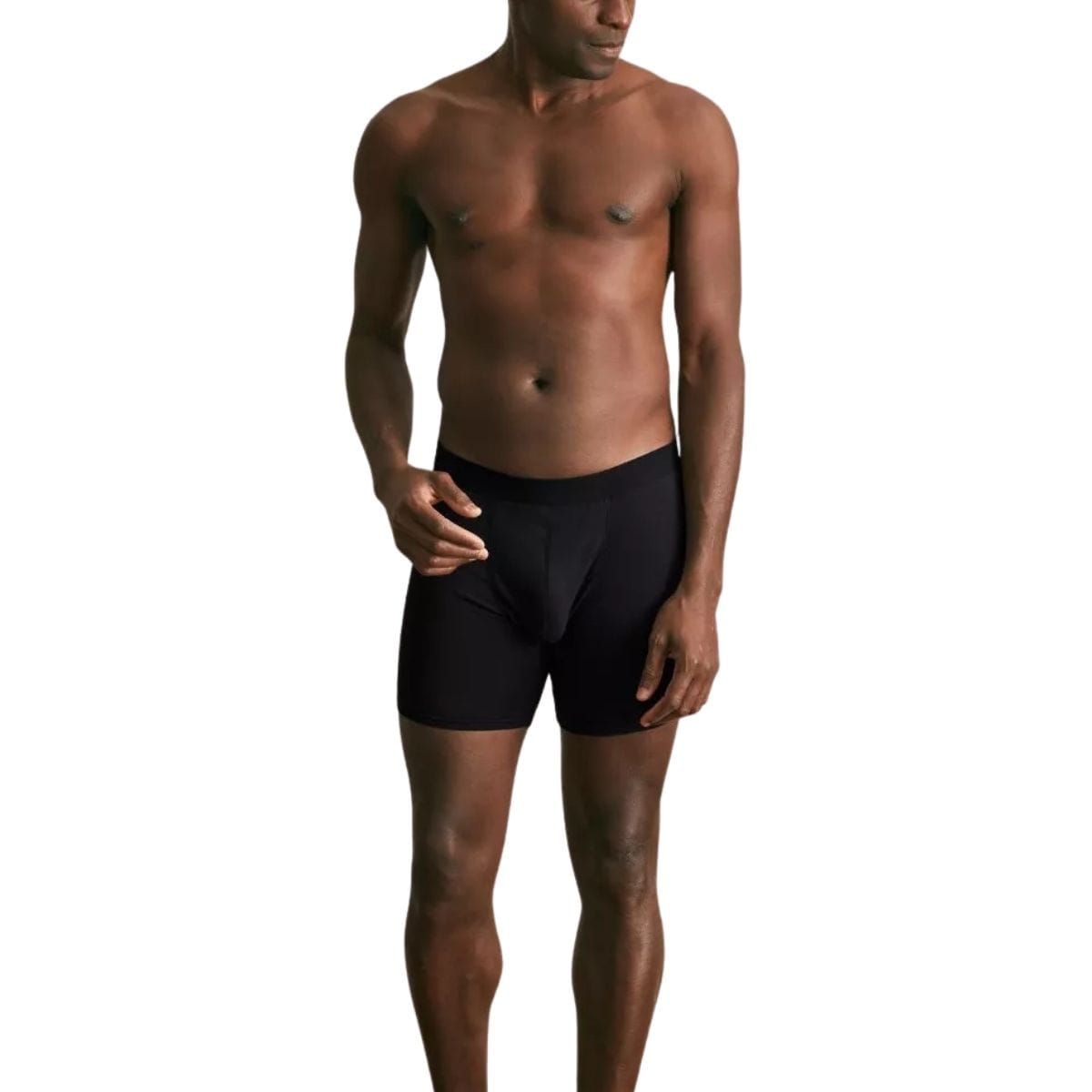 Boxer Slip Long Homme Respirant Couleur Unie Fin En Forme De U