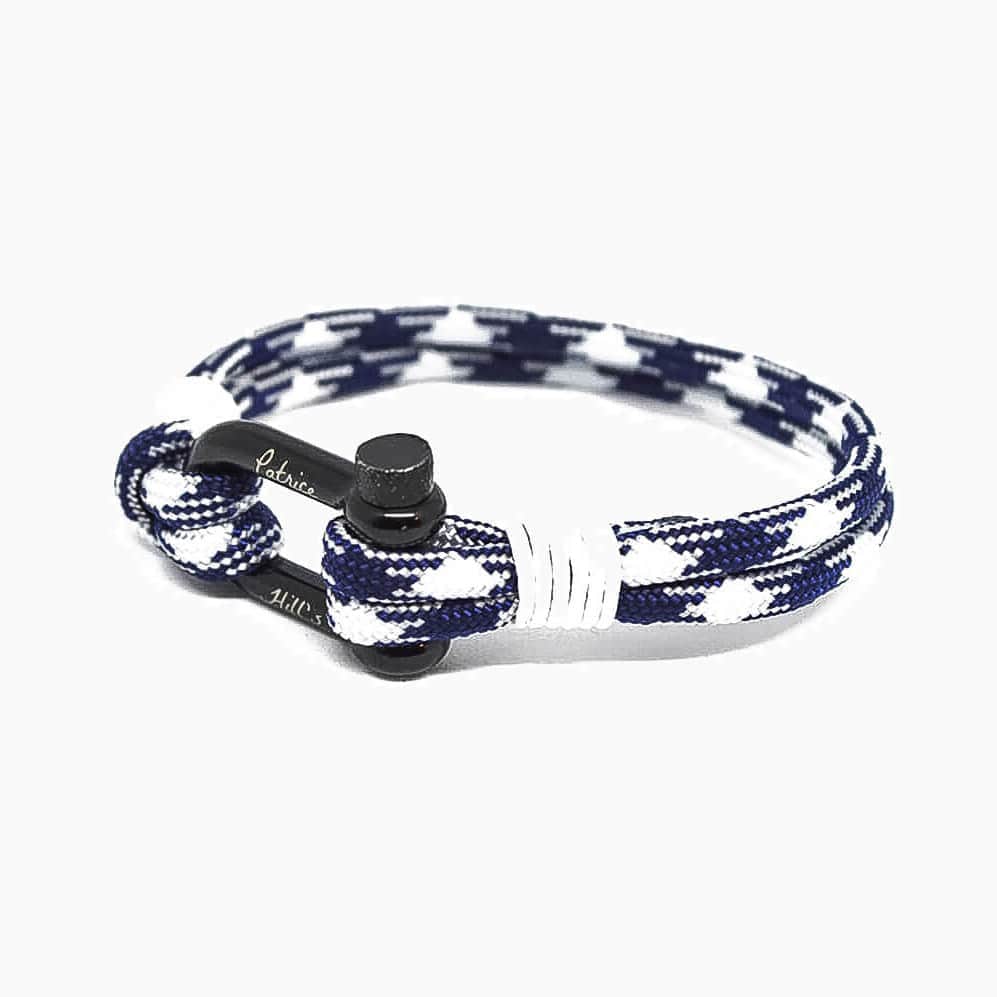 Bracelet mixte blanc bleu